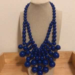 Charming Charlie Blue Bib Statement Necklace